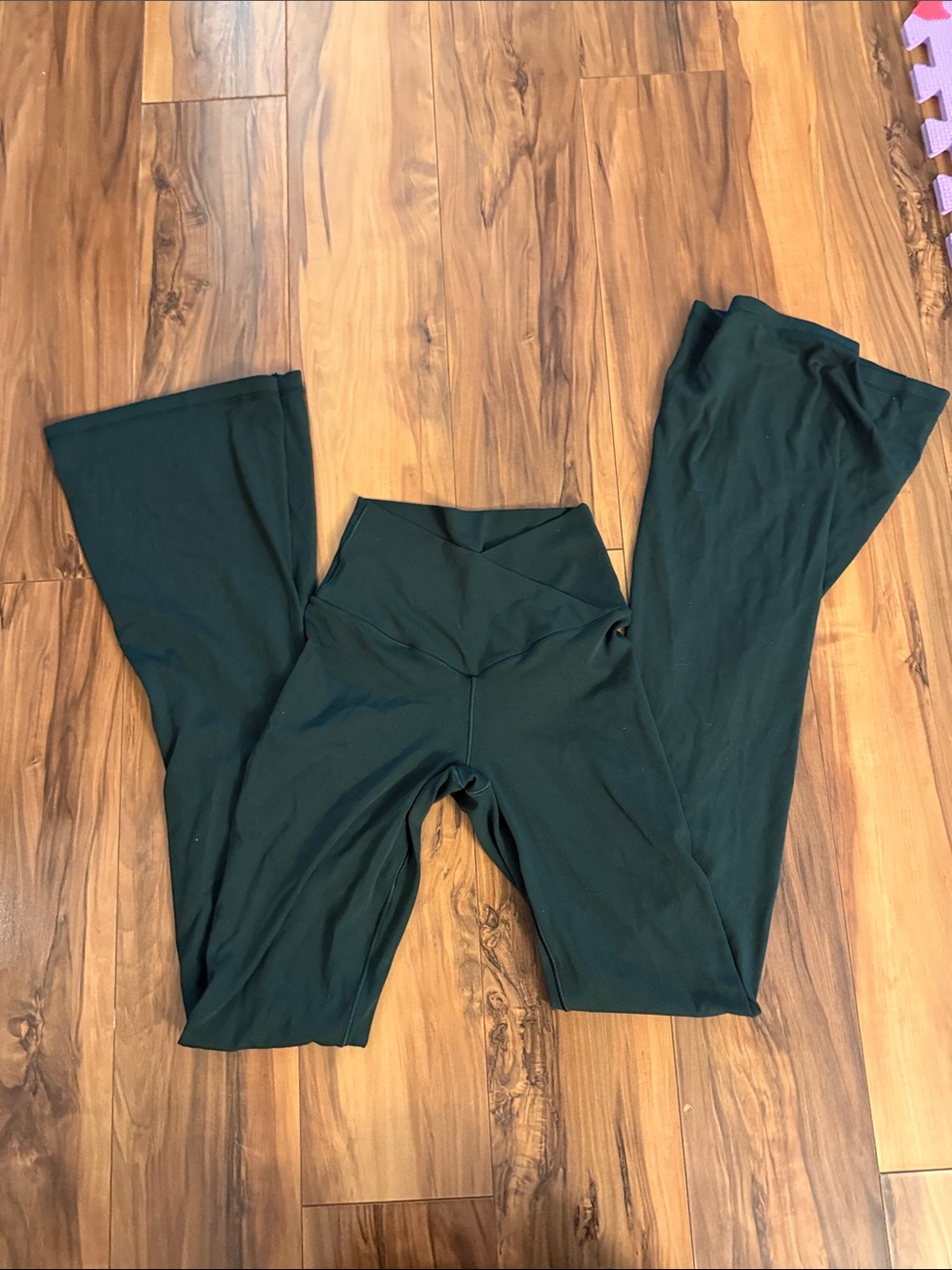 aerie Dark Green Flared Yoga Pants